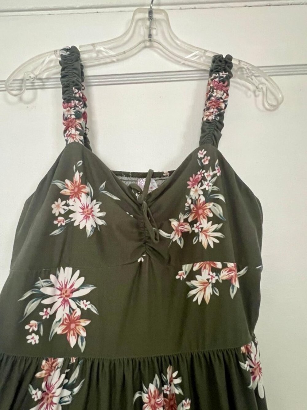 Green Floral High-Low Dress
